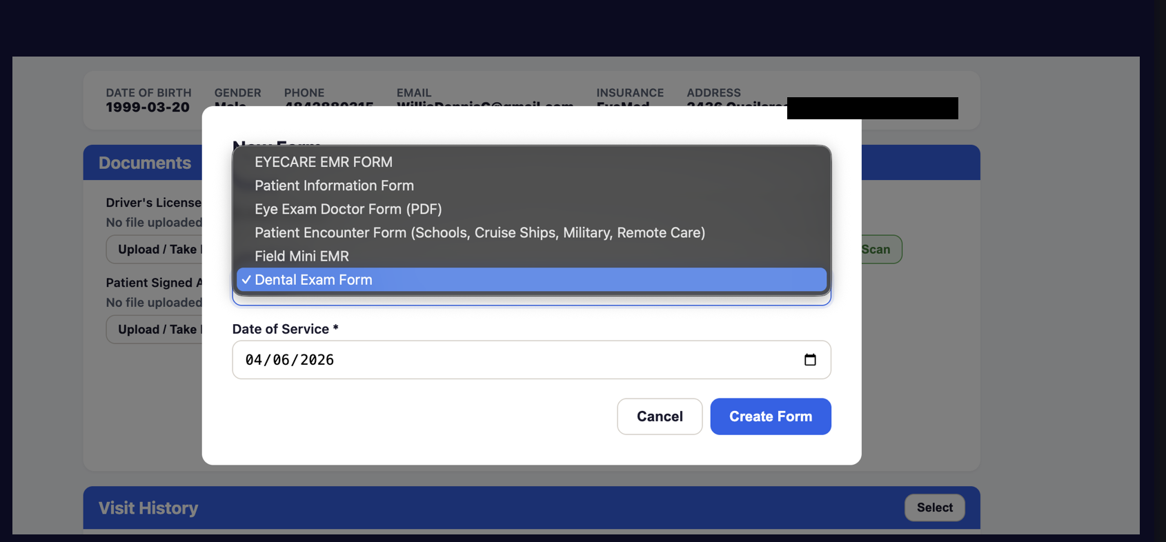 Multi-Specialty EMR Forms